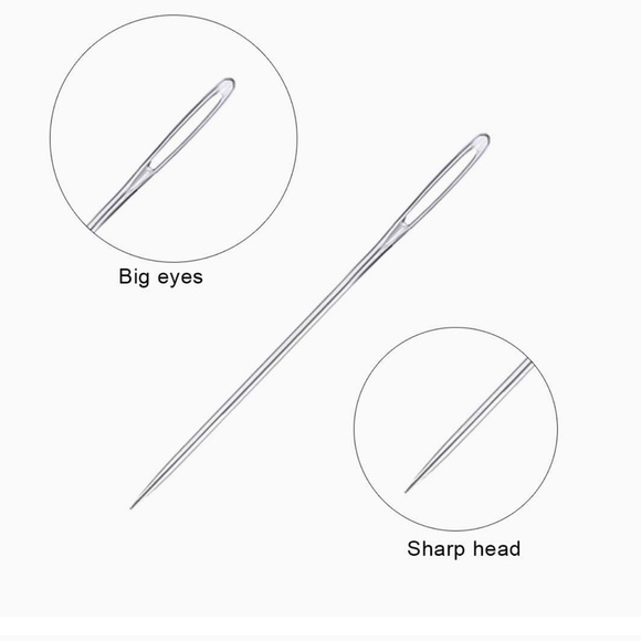 🆕 15 PCs Big Eye Stainless Steel Sewing Needle’s - Picture 3 of 7